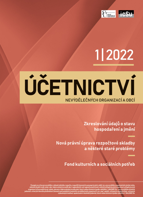 Aktuální číslo časopisu Účetnictví nevýdělečných organizací a obcí 1/2022