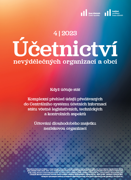 Aktuální číslo časopisu Účetnictví nevýdělečných organizací a obcí 4/2023