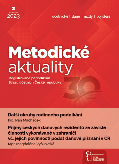 Aktuální číslo časopisu Metodické aktuality 2/2023