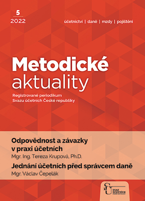 Aktuální číslo časopisu Metodické aktuality 5/2022