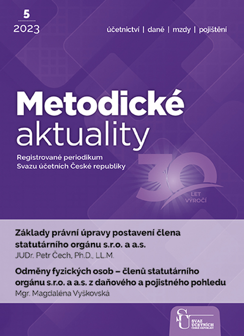 Aktuální číslo časopisu Metodické aktuality 5/2023