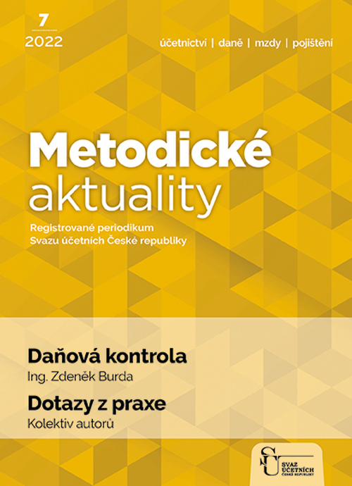 Aktuální číslo časopisu Metodické aktuality 7/2022