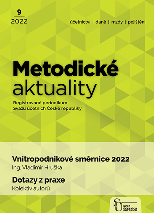 Aktuální číslo časopisu Metodické aktuality 9/2022